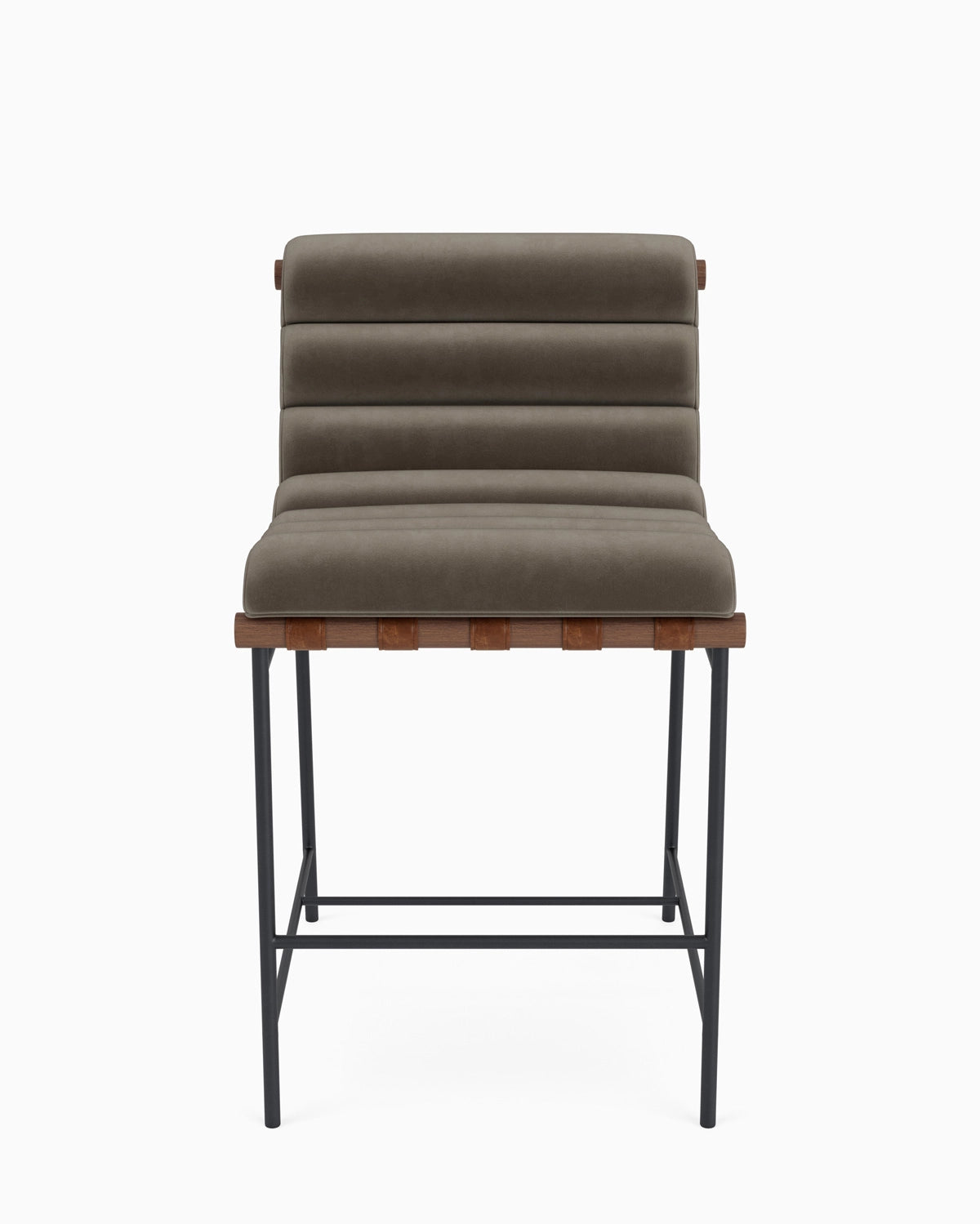 Mushroom Velvet / Walnut / Counter (24" Height)