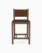 Ember Grey Seat / Chestnut Brown Leather Back / Walnut Frame