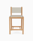 Latte Basketweave Seat / Pearl Leather Back / White Oak Frame