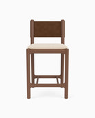 Oat Woven Seat / Chestnut Brown Leather Back / Walnut Frame