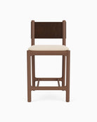 Oat Woven Seat / Maple Brown Leather Back / Walnut Frame