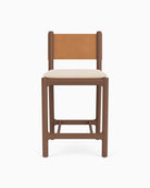 Oat Woven Seat / Saddle Leather Back / Walnut Frame