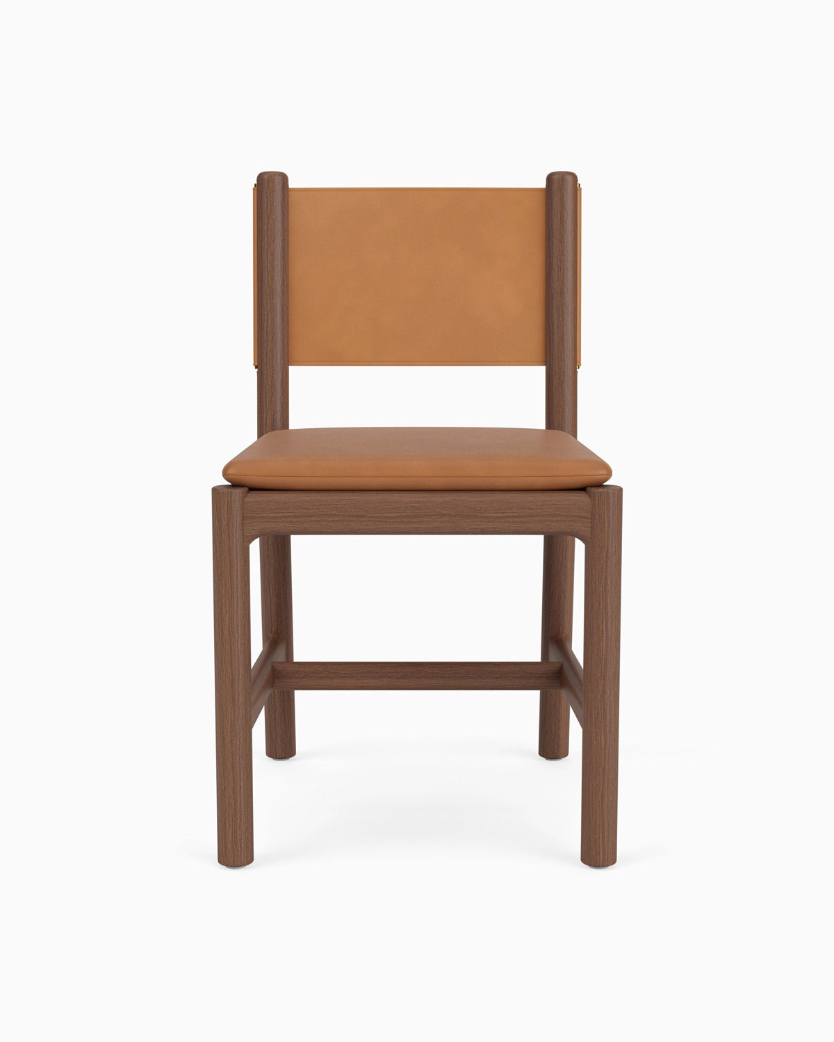 Saddle Leather Seat / Saddle Leather Back / Walnut Frame