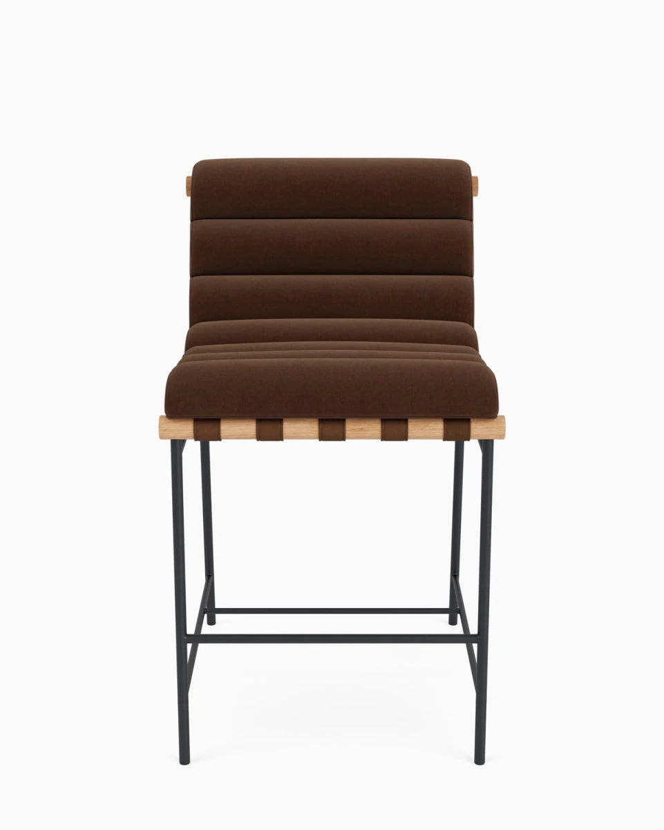 Cognac Velvet / White Oak / Counter (24" Height)