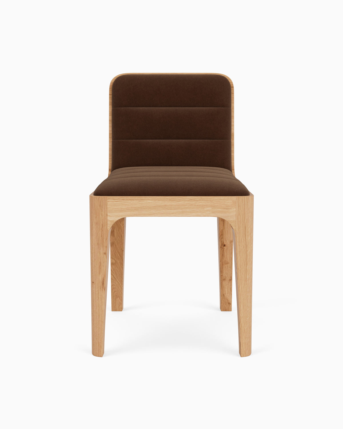 Cognac Velvet Seat / White Oak Frame