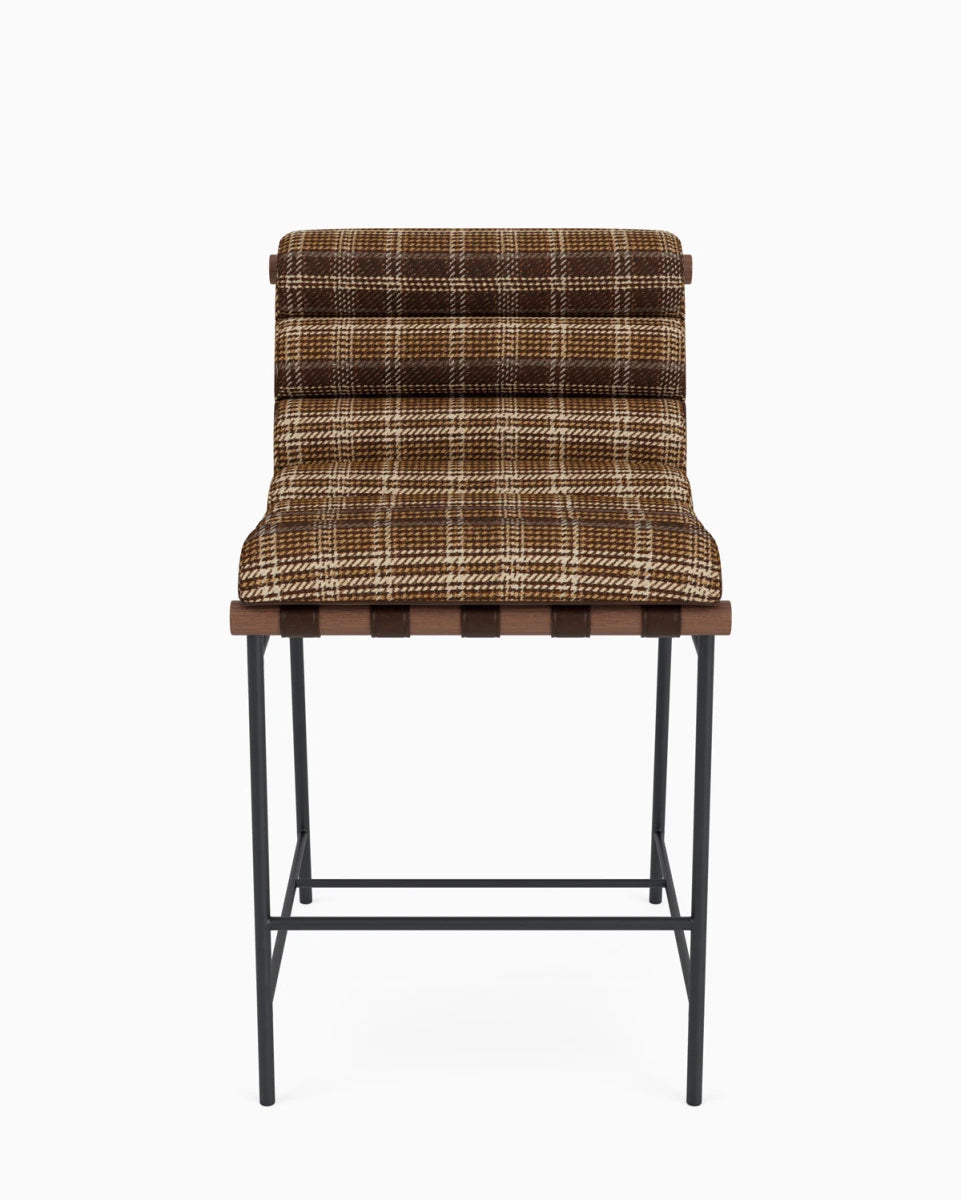 Heritage Plaid / Maple Leather Straps / Walnut / Counter (24" Height)