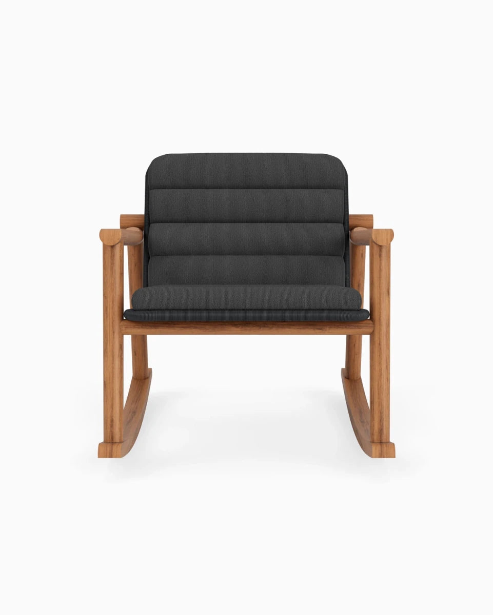 Slate FIQA Boucle / Black Rattan Seat