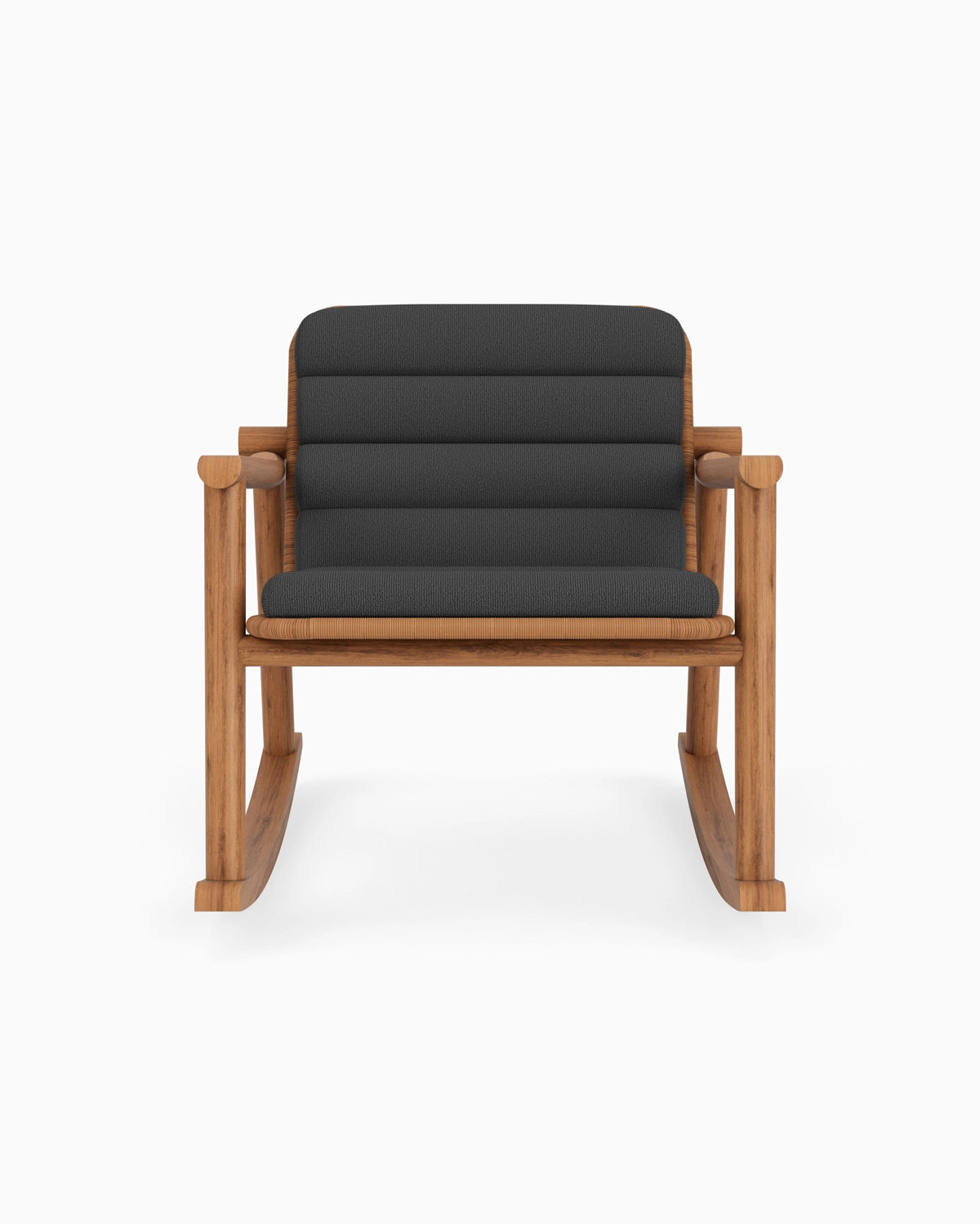 Slate FIQA Boucle / Tan Rattan Seat