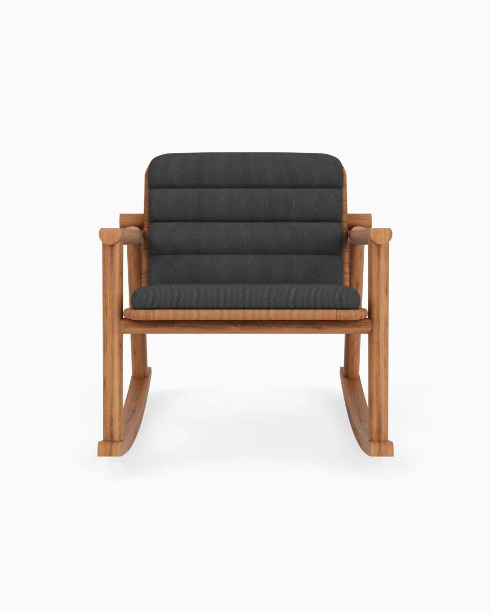 Slate FIQA Boucle / Tan Rattan Seat