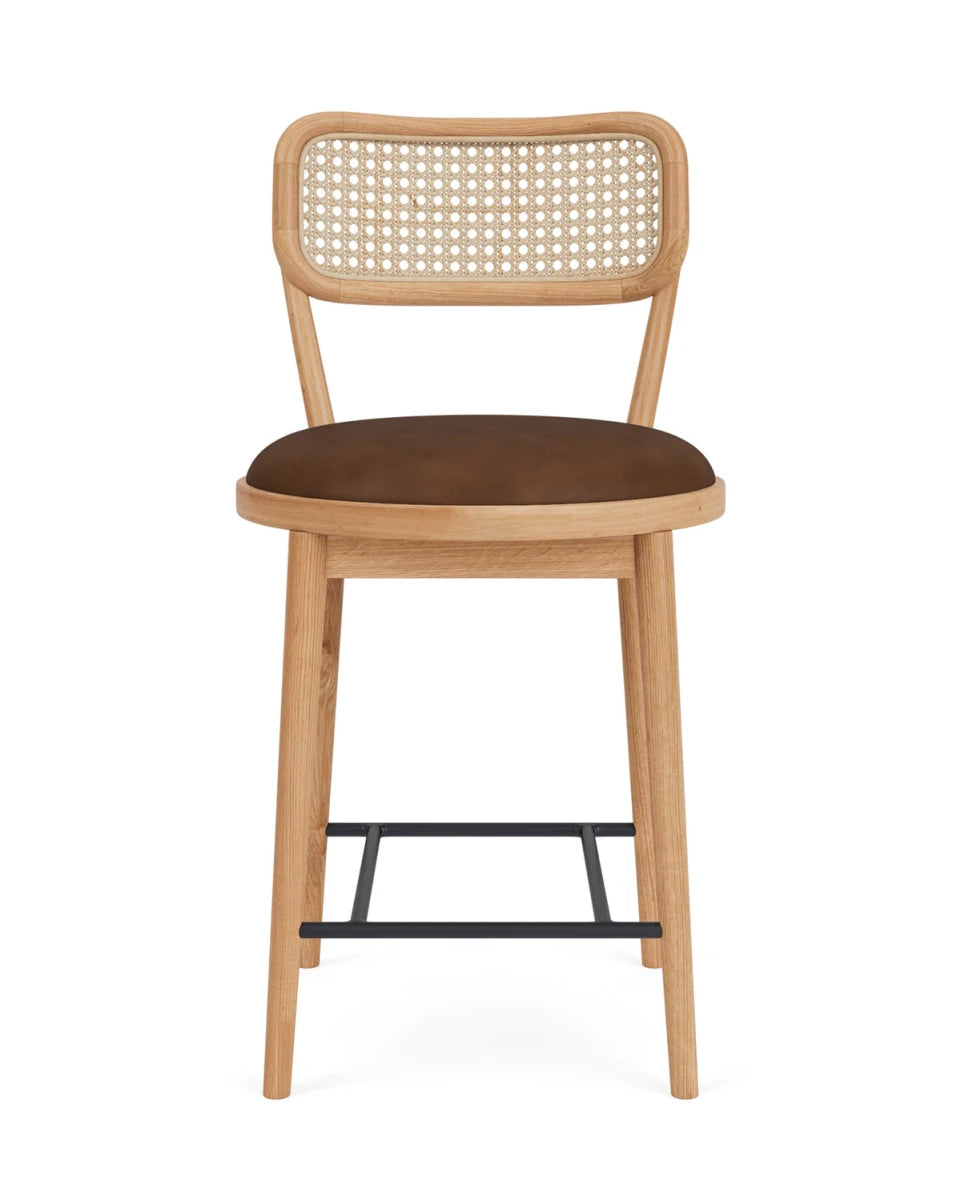 Chestnut Leather / White Oak / Counter (24" Height)