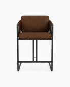 Chestnut Leather Seat / Chestnut Leather Sling / Matte Black / Counter (24.5" Height)
