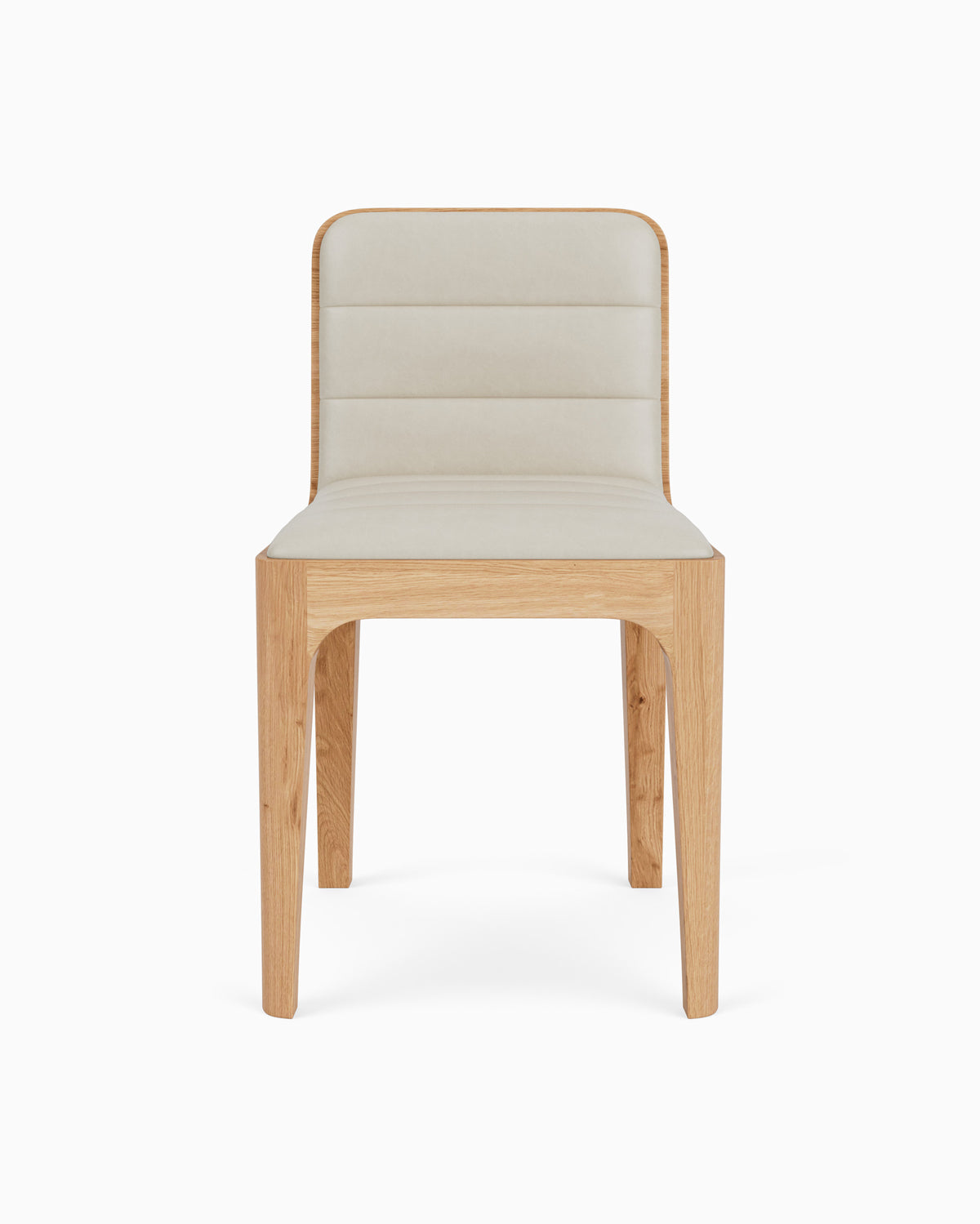 Pearl Leather Seat / White Oak Frame