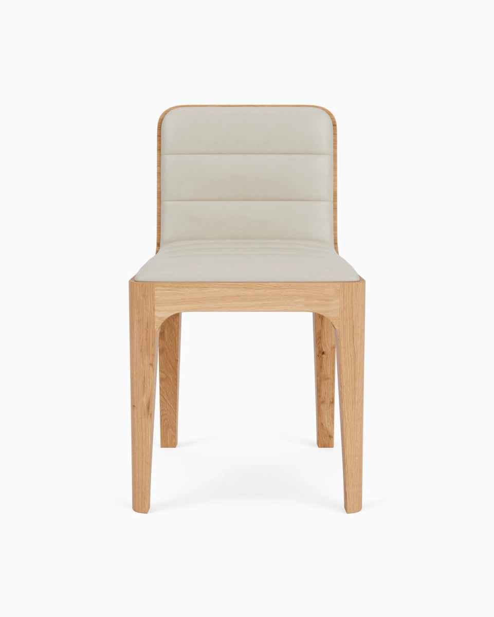 Pearl Leather Seat / White Oak Frame