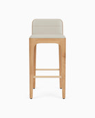 Pearl Leather Seat / White Oak Frame / Bar (30.5" Height)