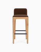 Cognac Velvet Seat / White Oak Frame / Bar (30.5" Height)