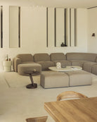 Light Sepia / Semi-Circle Footstool