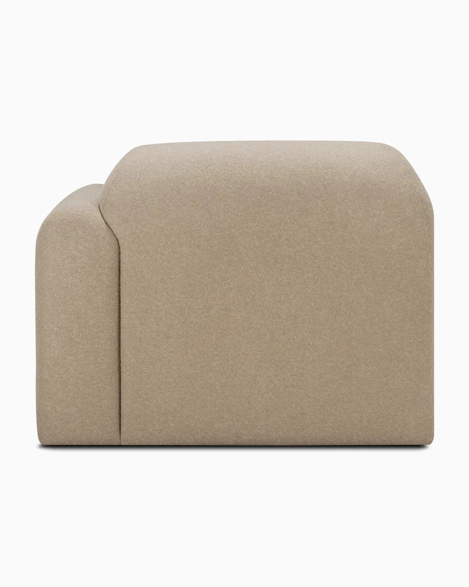 Almond / End Seater with Left Arm