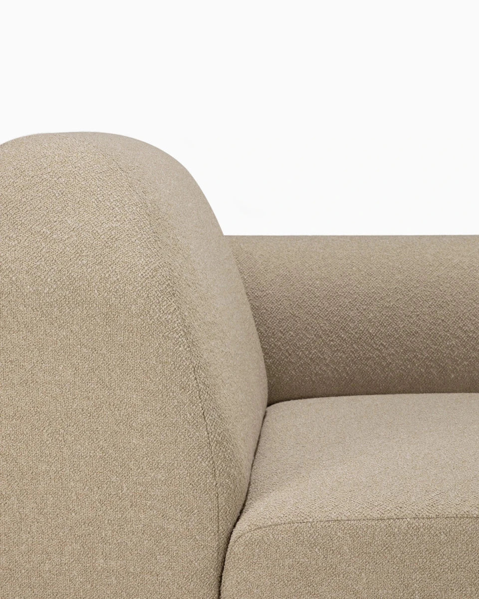 Almond / End Seater with Left Arm