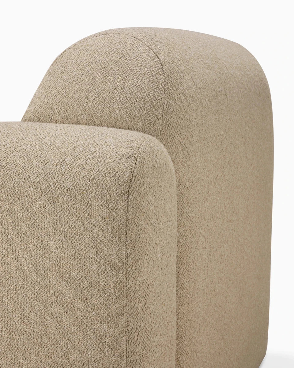 Almond / End Seater with Left Arm