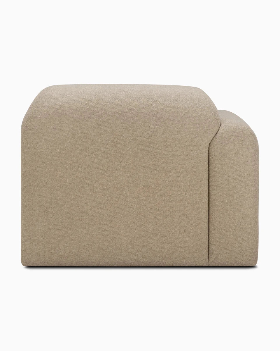 Almond / End Seater with Right Arm