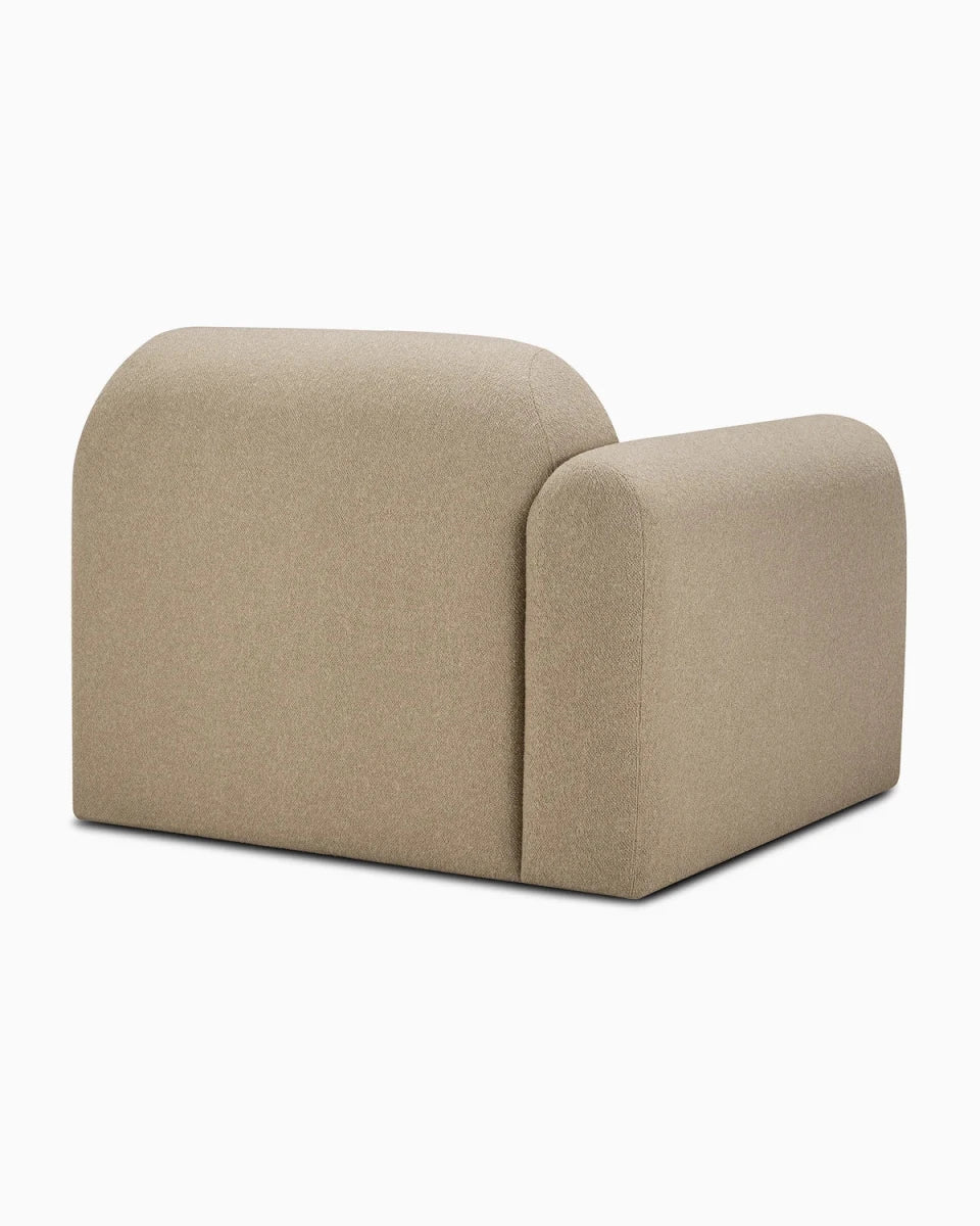 Almond / End Seater with Right Arm
