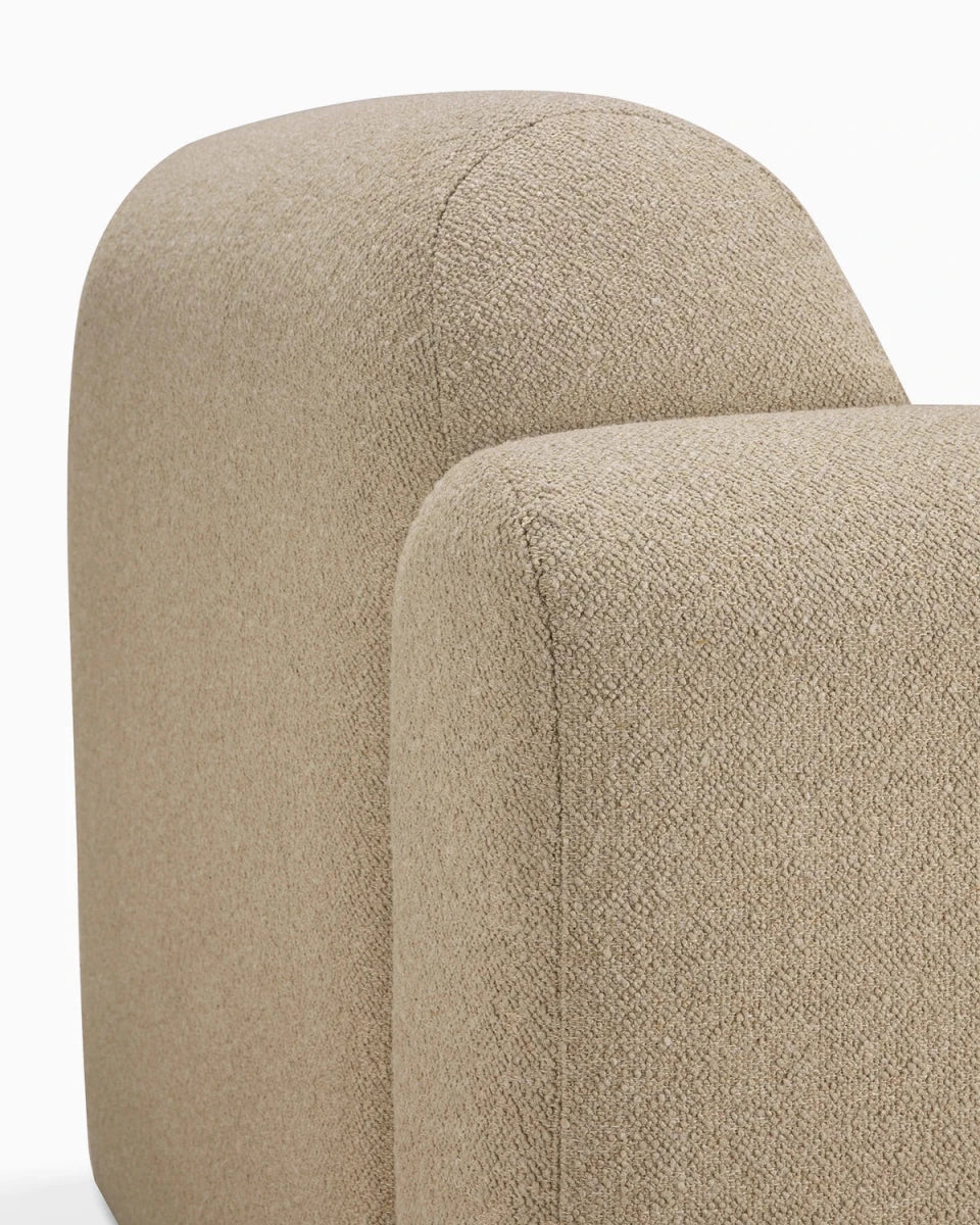 Almond / End Seater with Right Arm