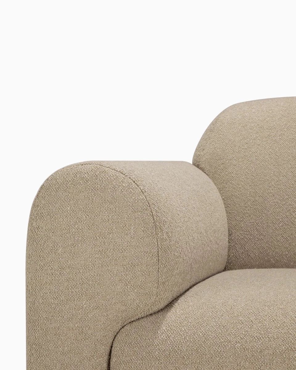 Almond / End Seater with Right Arm
