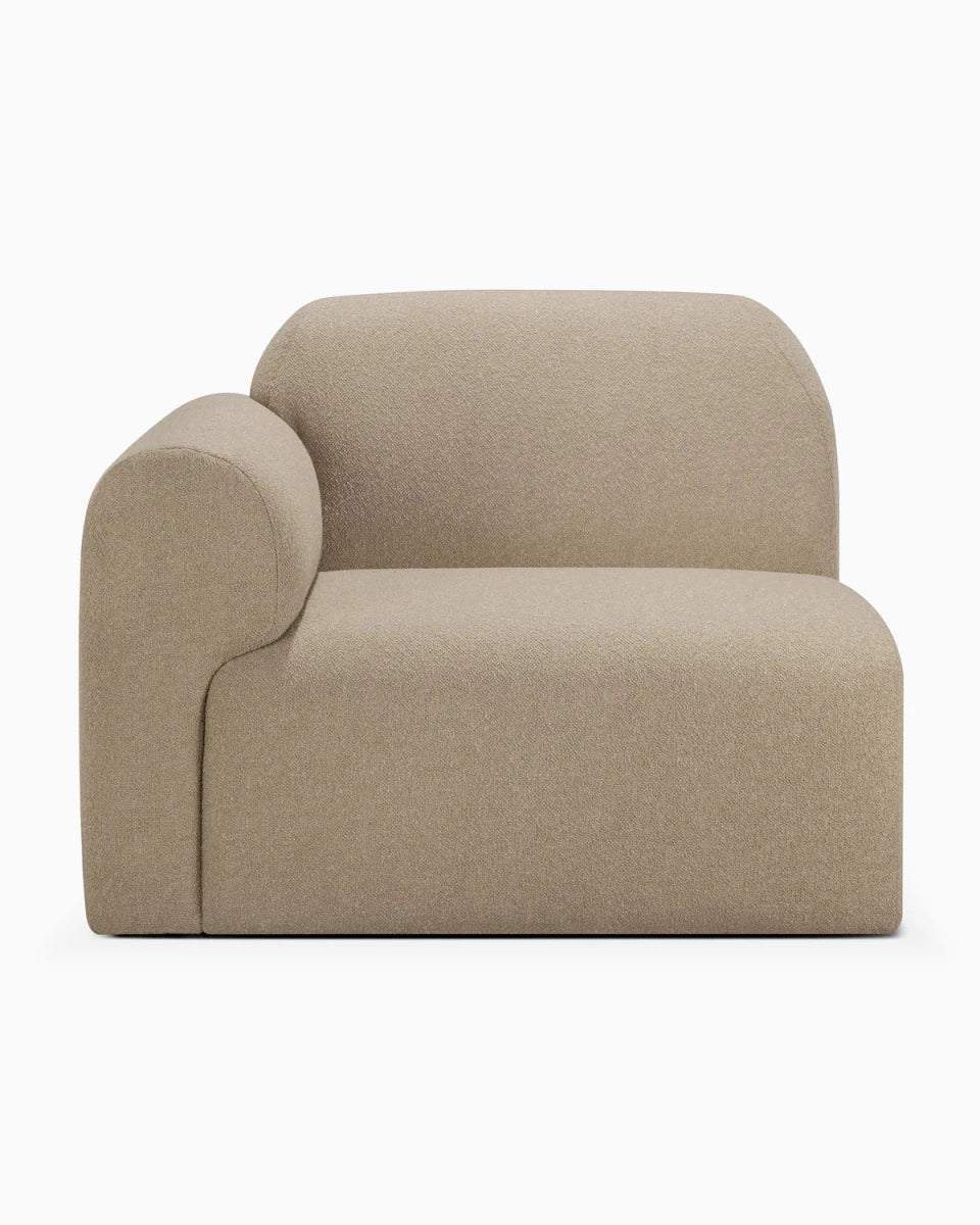 Almond / End Seater with Right Arm