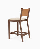 Oat Woven Seat / Saddle Leather Back / Walnut Frame