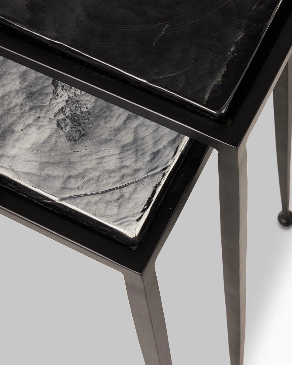 Smoked Black Cast Glass