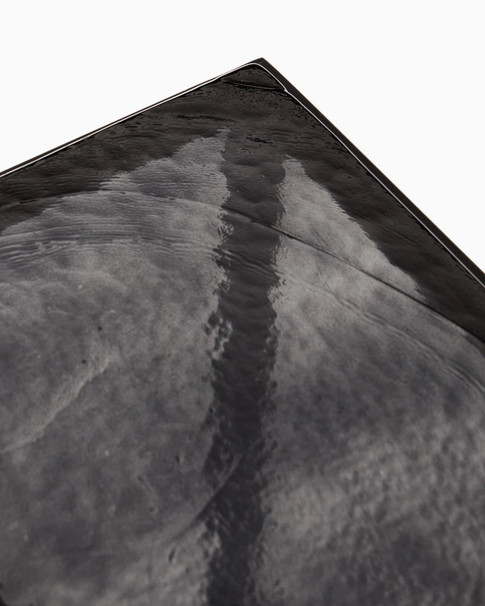 Smoked Black Cast Glass