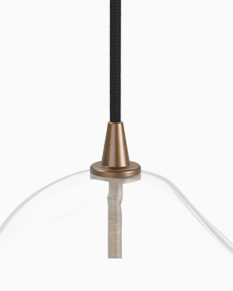 Heritage Bronze Brass / 7.75" x 7.75" / Organic Glass