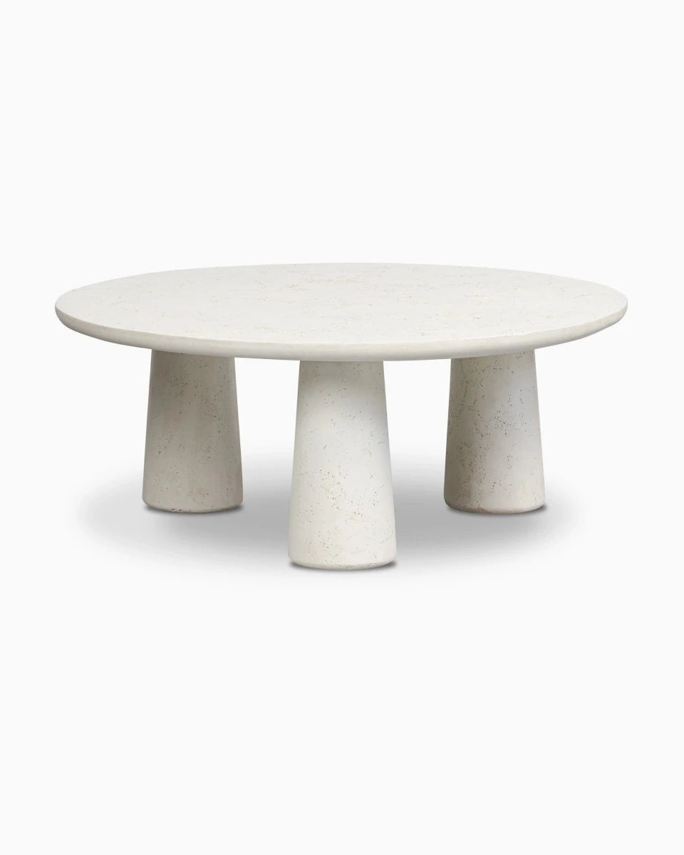 Aged White Concrete / Large (36")