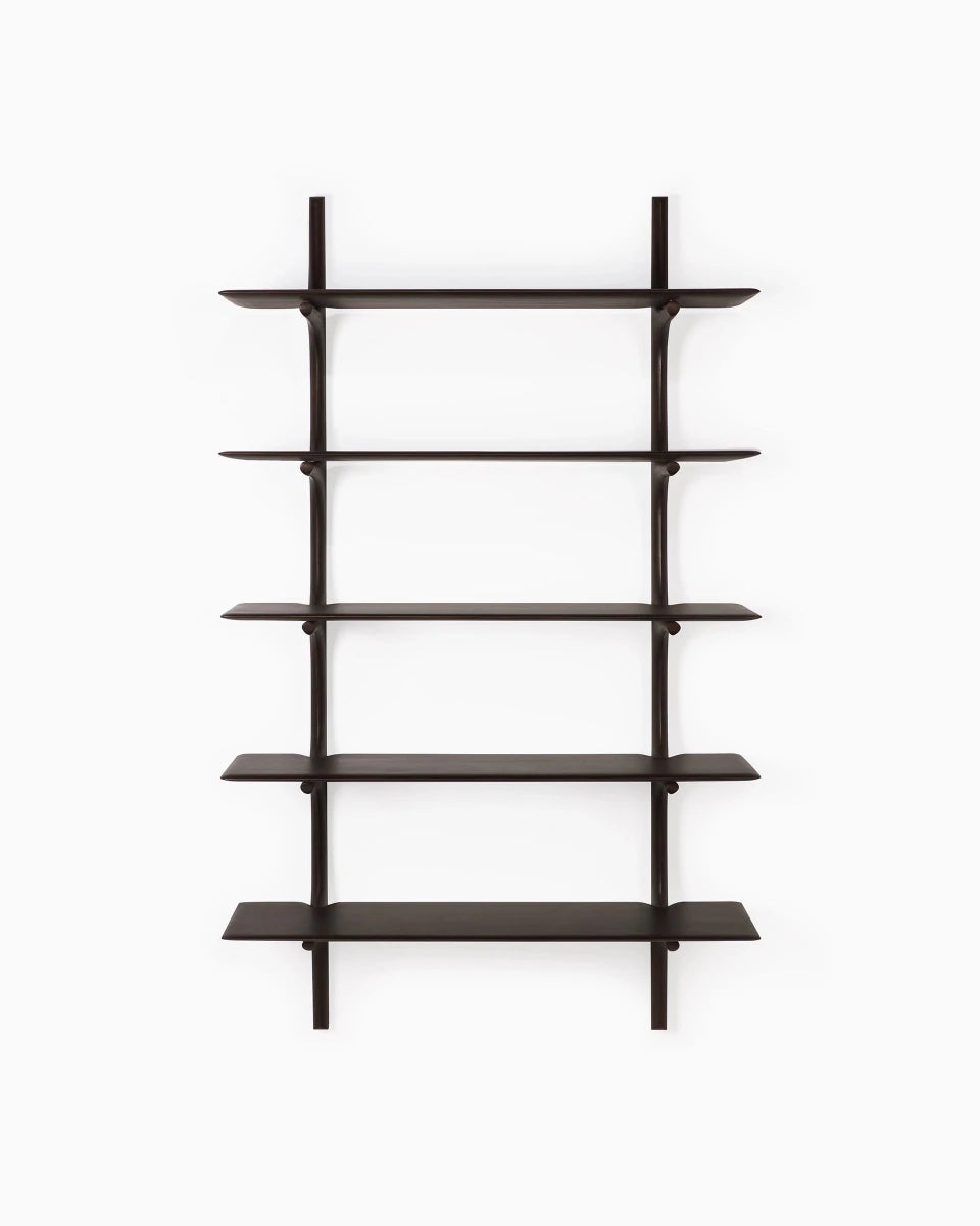 Dark Brown Mahogany / 5 Shelves