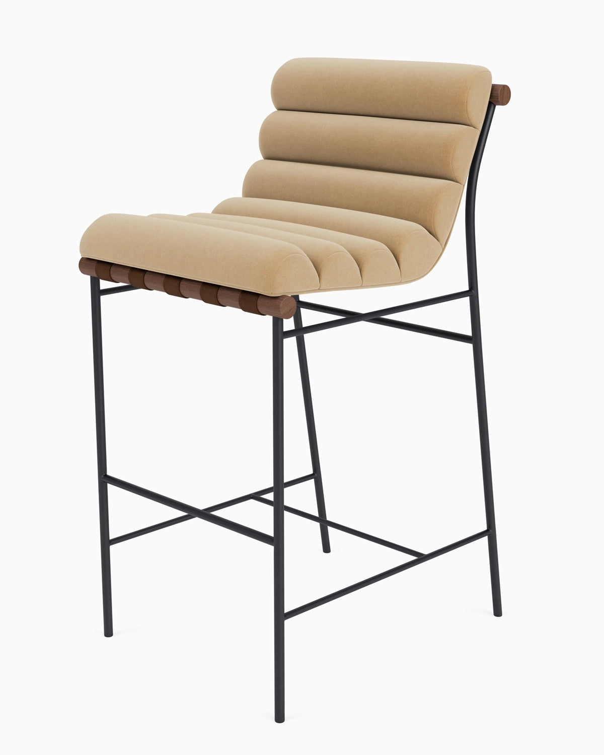 Caramel Velvet / Walnut / Bar (30" Height)