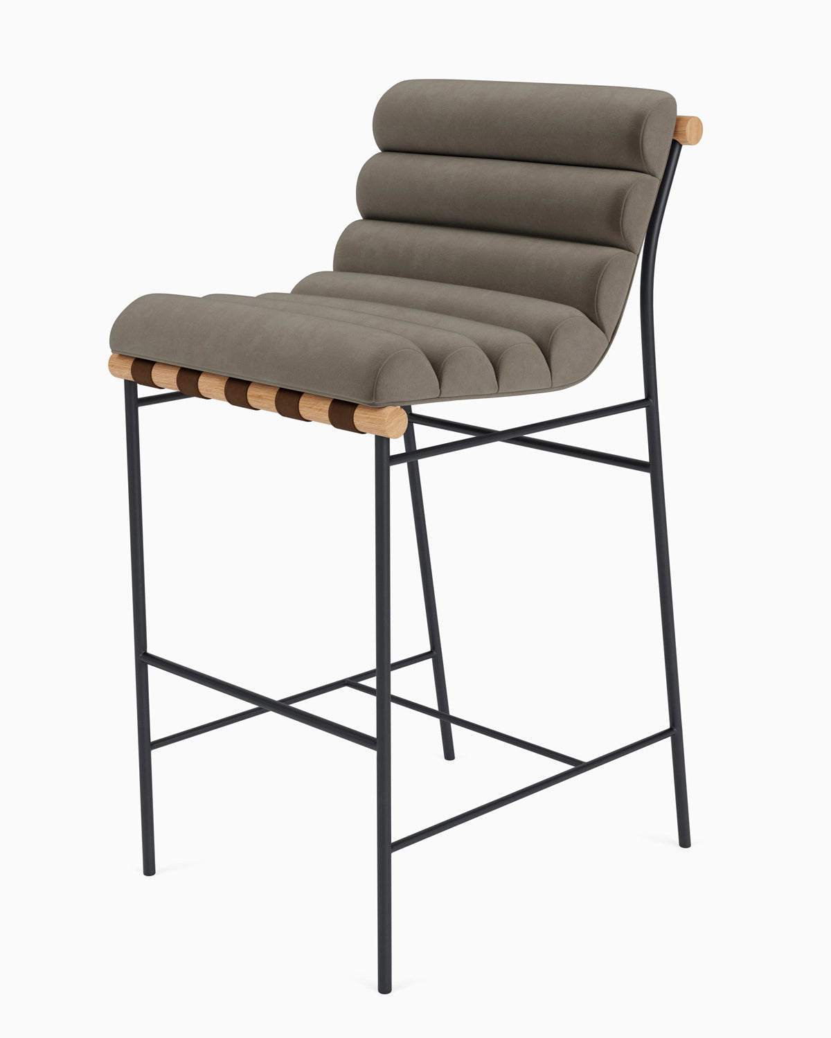 Mushroom Velvet / White Oak / Bar (30" Height)