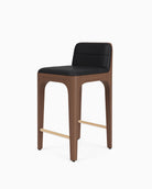 Walnut Frame / Black Leather Seat