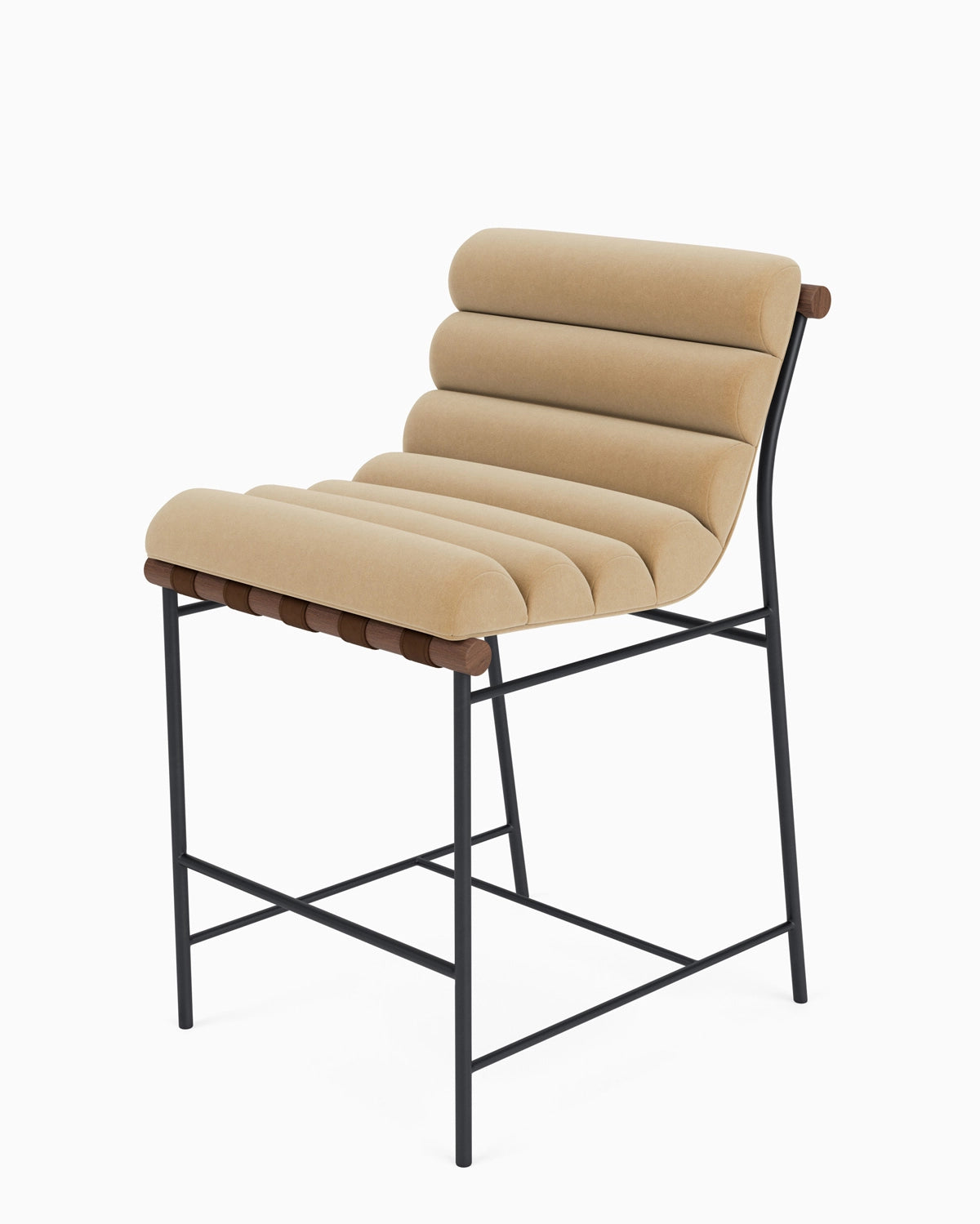 Caramel Velvet / Walnut / Counter (24" Height)