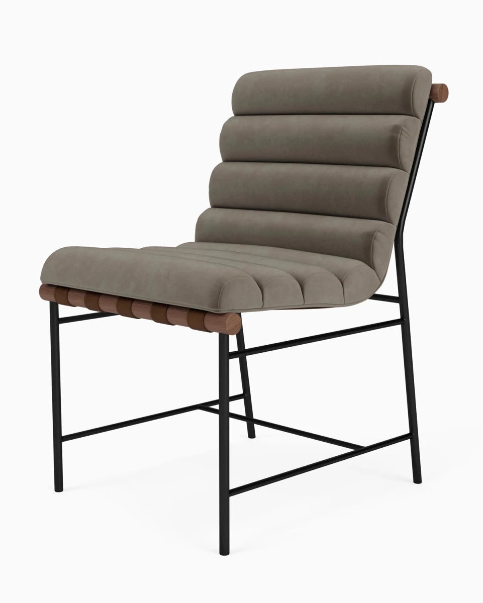 Mushroom Velvet / Walnut