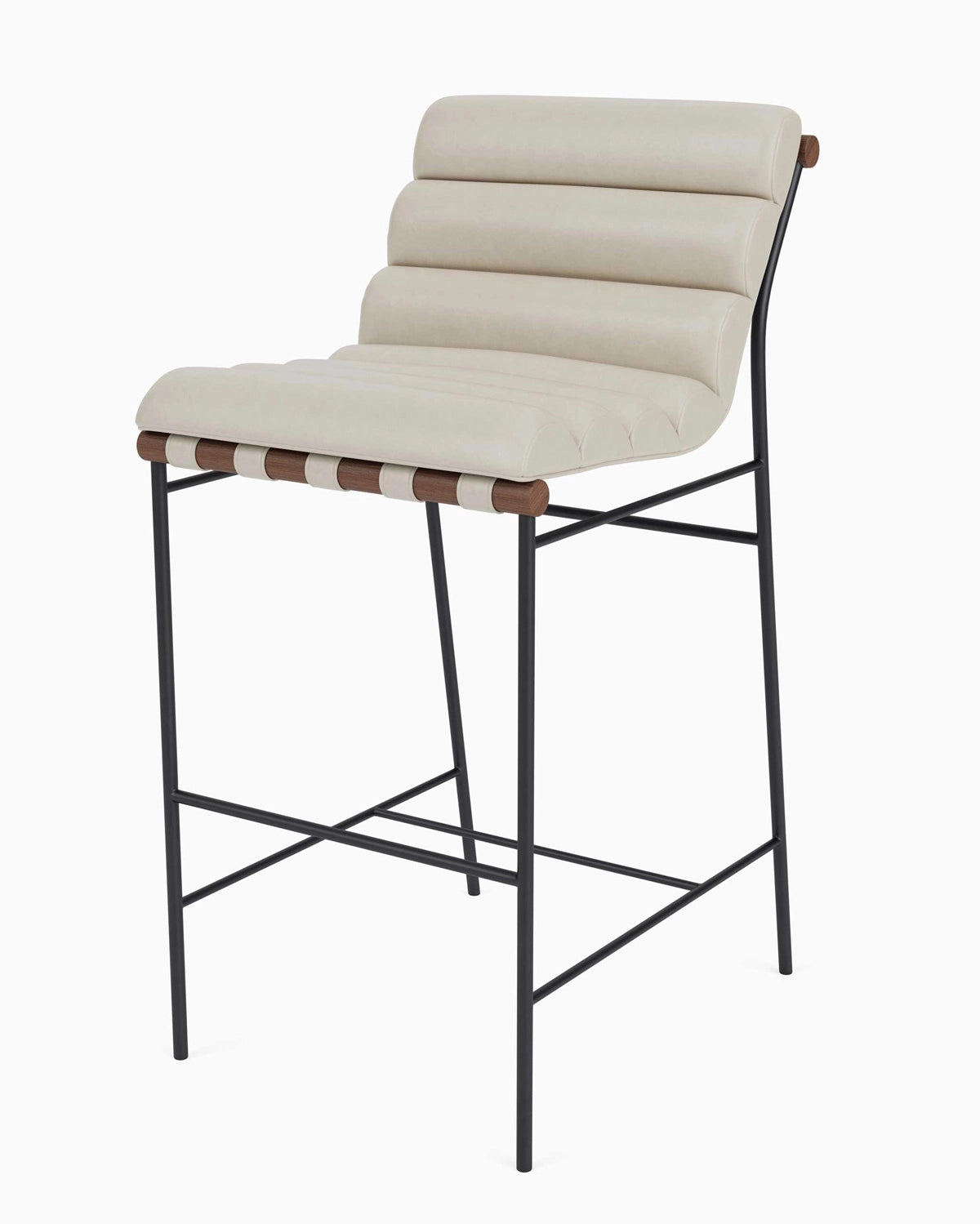 Pearl Leather / Walnut / Bar (30&quot; Height)