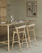Natural Oak / No Cushion / Bar (30.5" Height)