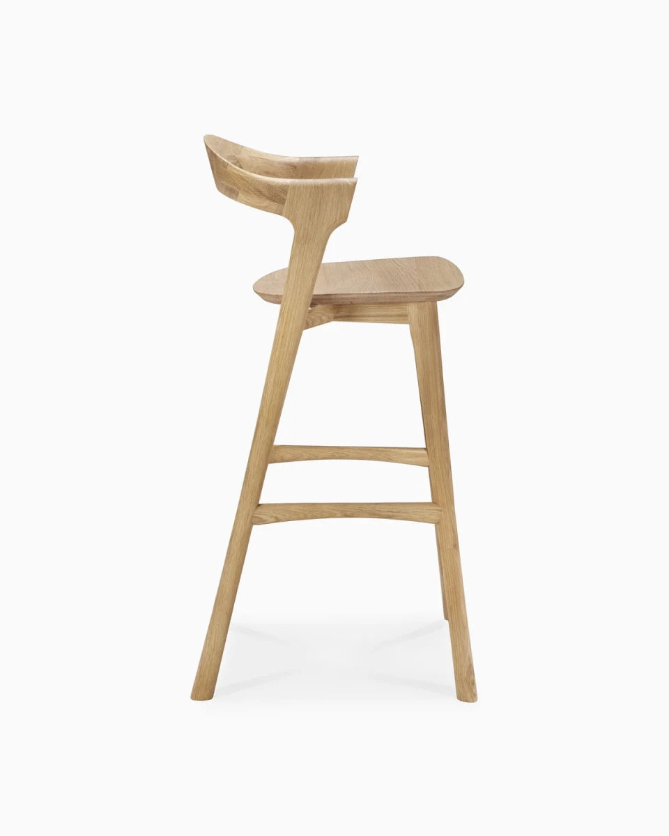 Natural Oak / No Cushion / Bar (30.5" Height)