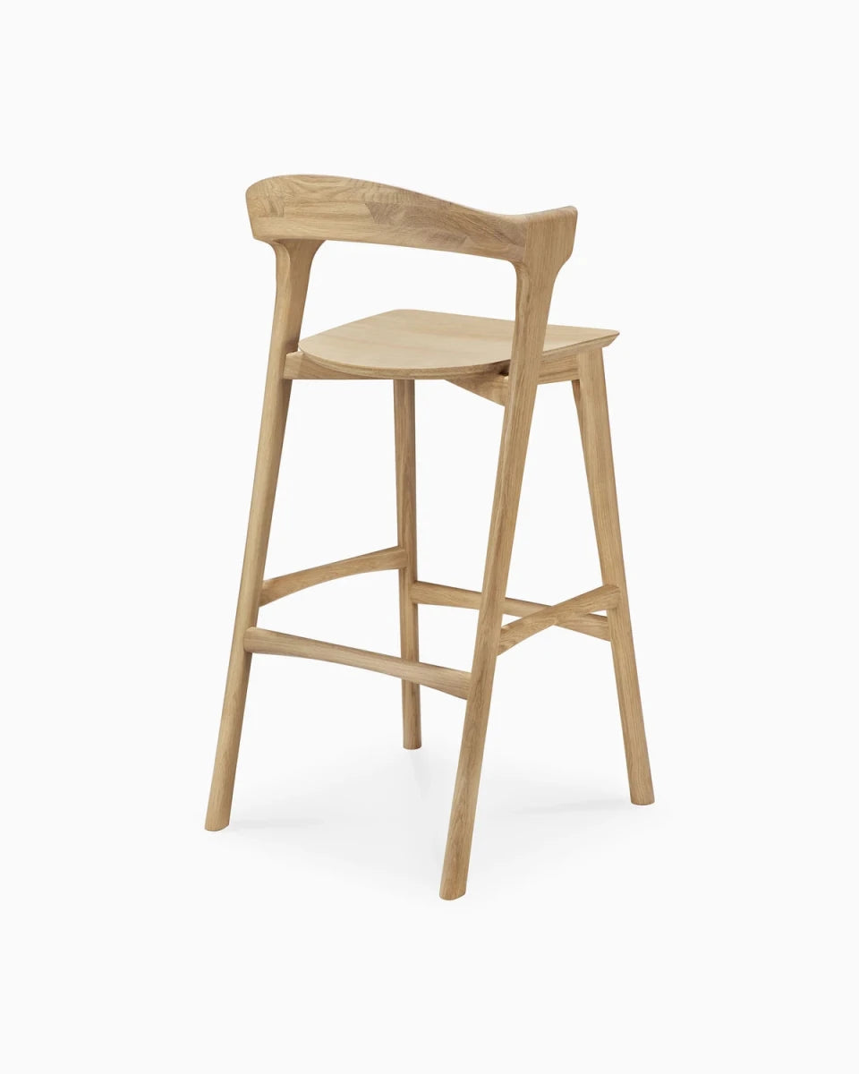Natural Oak / No Cushion / Bar (30.5" Height)