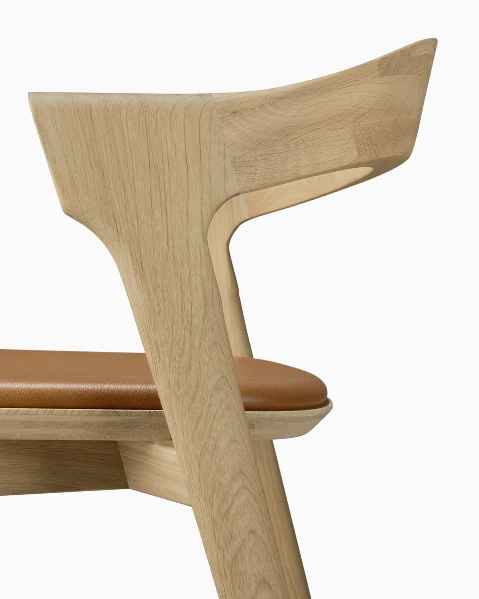 Natural Oak / Cognac Leather / Bar (30.5" Height)