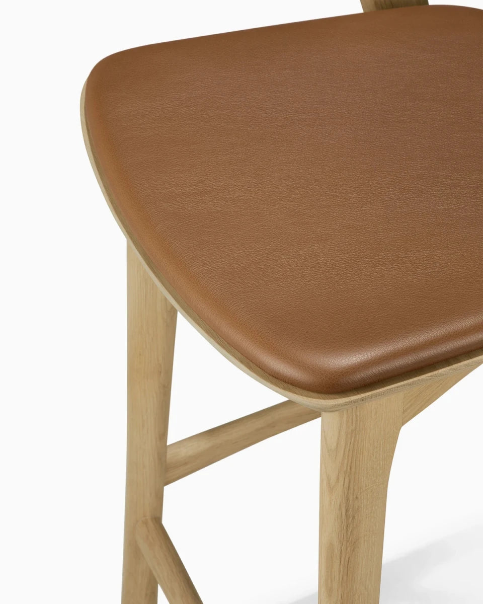 Natural Oak / Cognac Leather / Counter (26.5" Height)