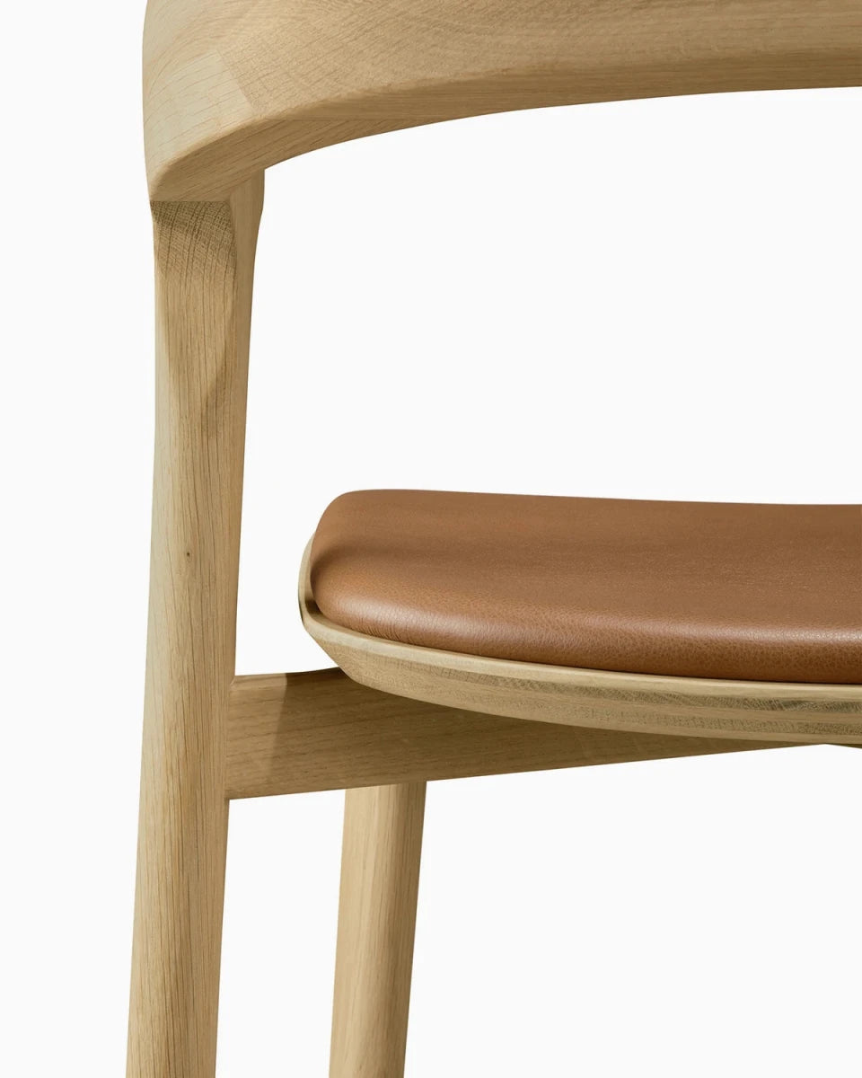 Natural Oak / Cognac Leather / Counter (26.5" Height)