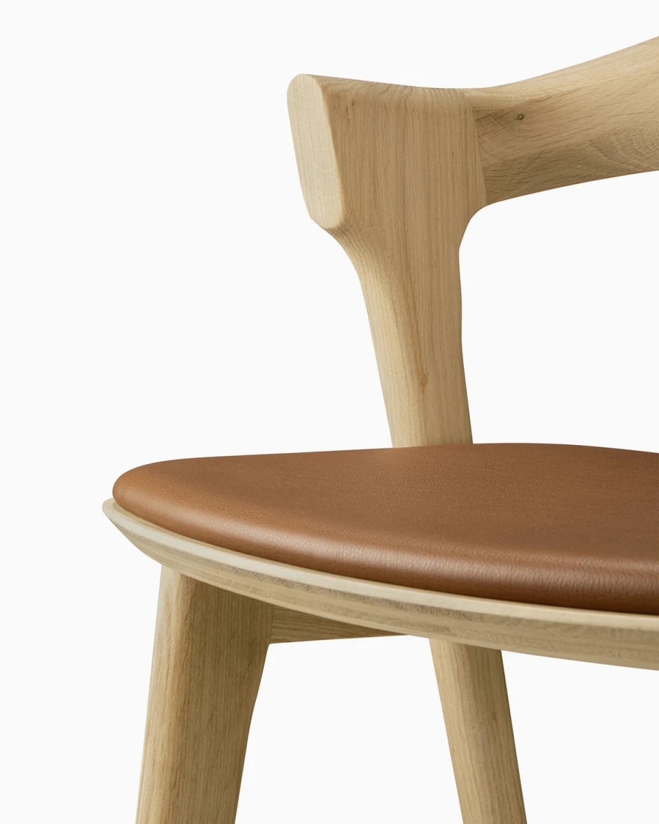 Natural Oak / Cognac Leather / Counter (26.5" Height)
