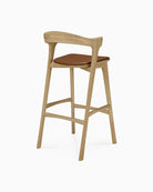 Natural Oak / Cognac Leather / Bar (30.5" Height)