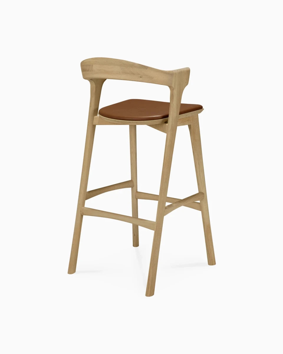 Natural Oak / Cognac Leather / Bar (30.5" Height)