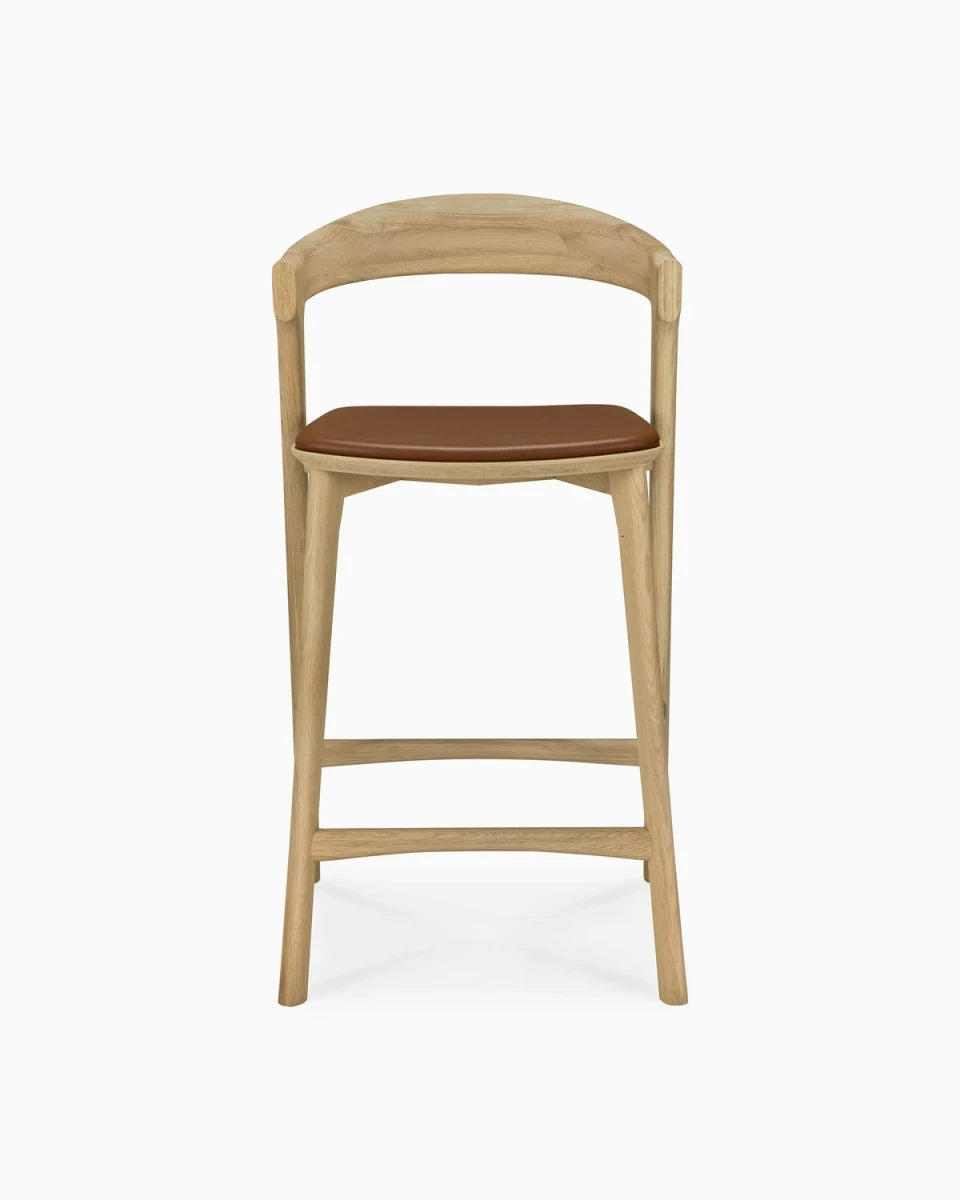 Natural Oak / Cognac Leather / Counter (26.5" Height)